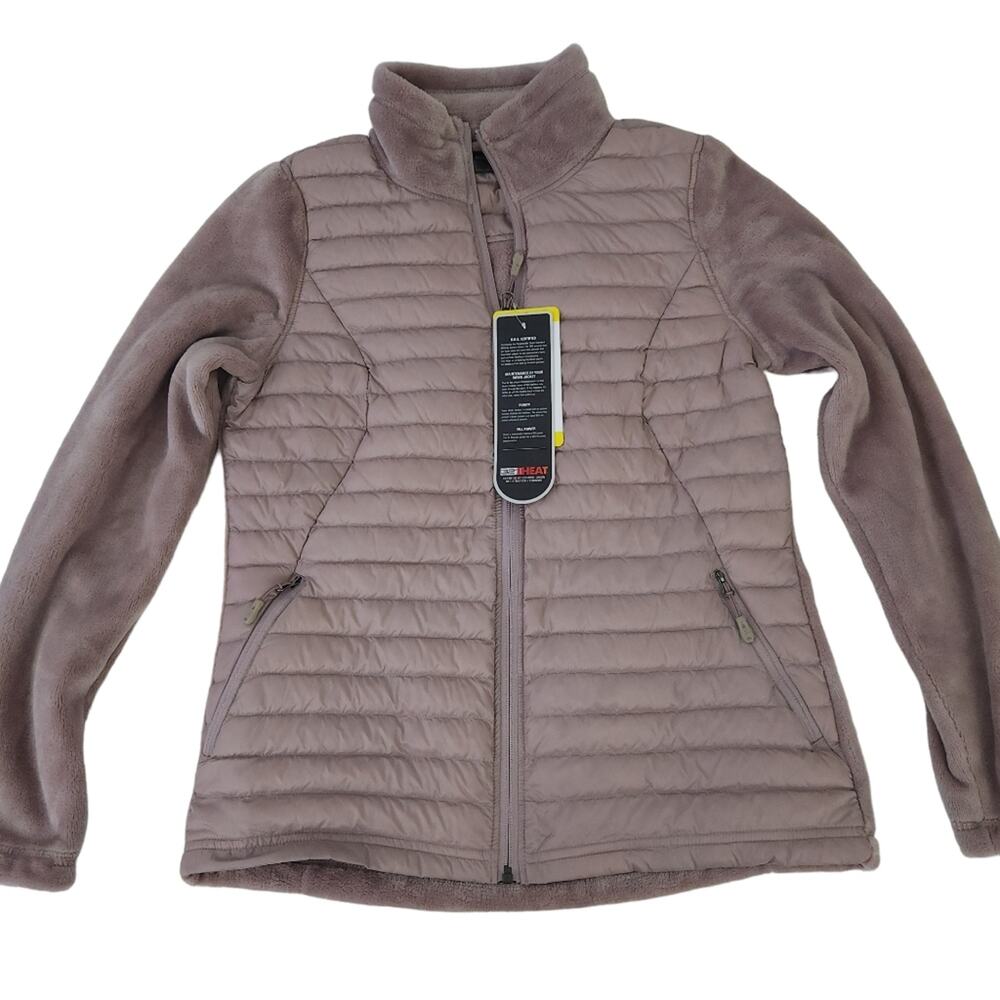 New 32 Degrees Ultra Light Down Zip Up Coat Small Women Blush Pink